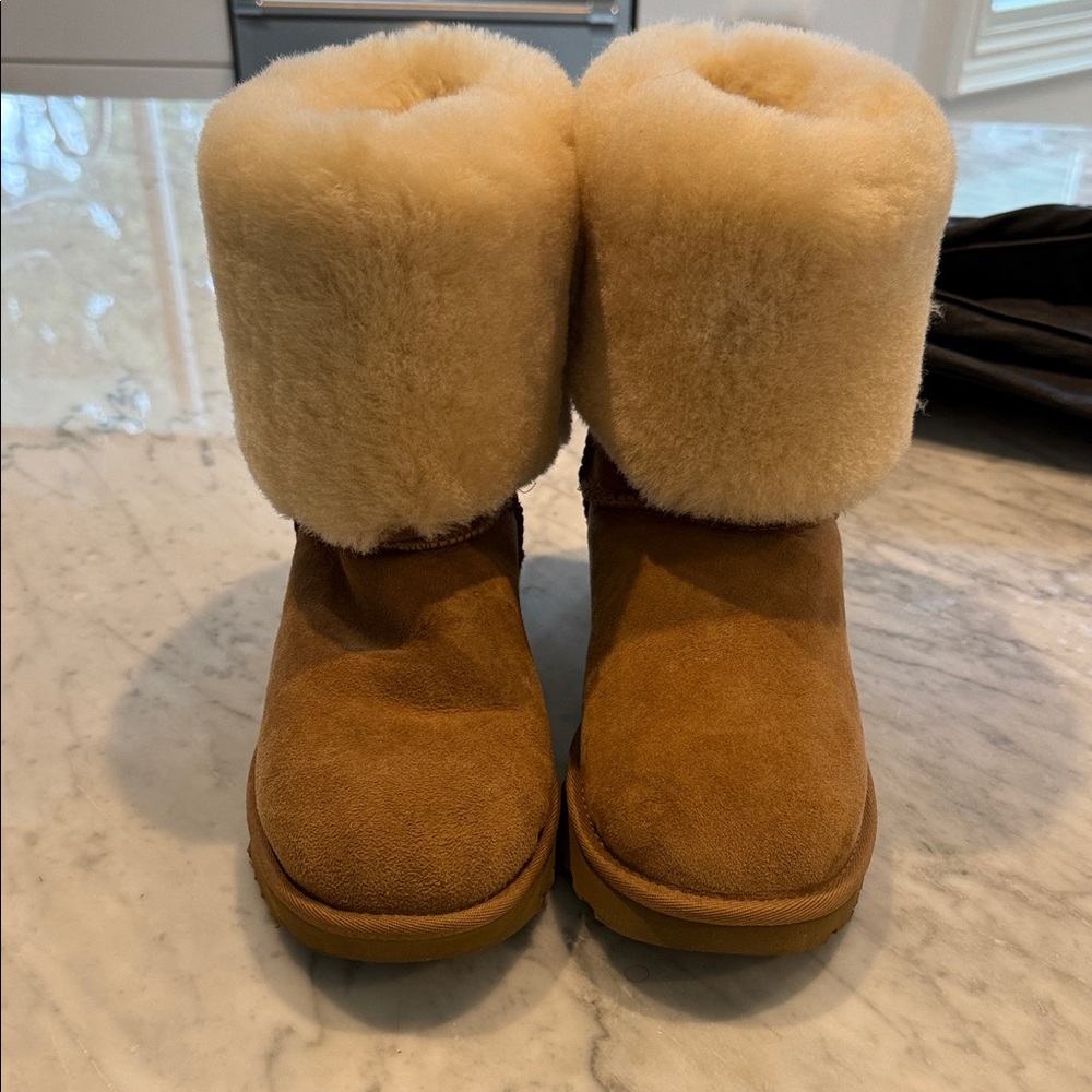 UGG Tan and Cream Ankle Boots